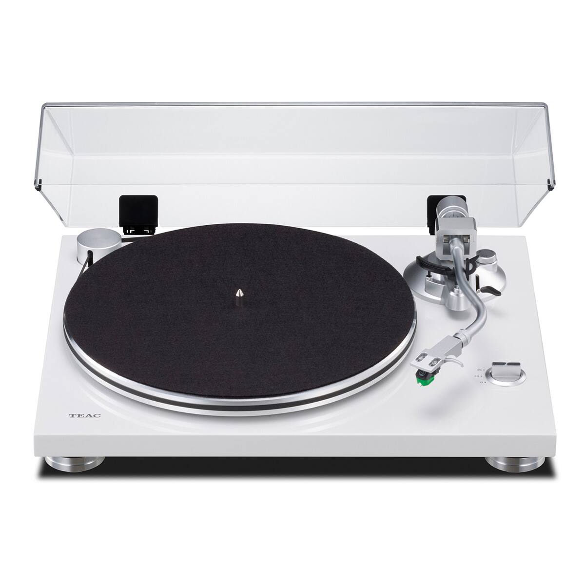 Front. TEAC - TEAC TN-3B-SE Manual Belt-Drive Turntable with Pre-Installed Audio-Technica MM Cartridge - White.