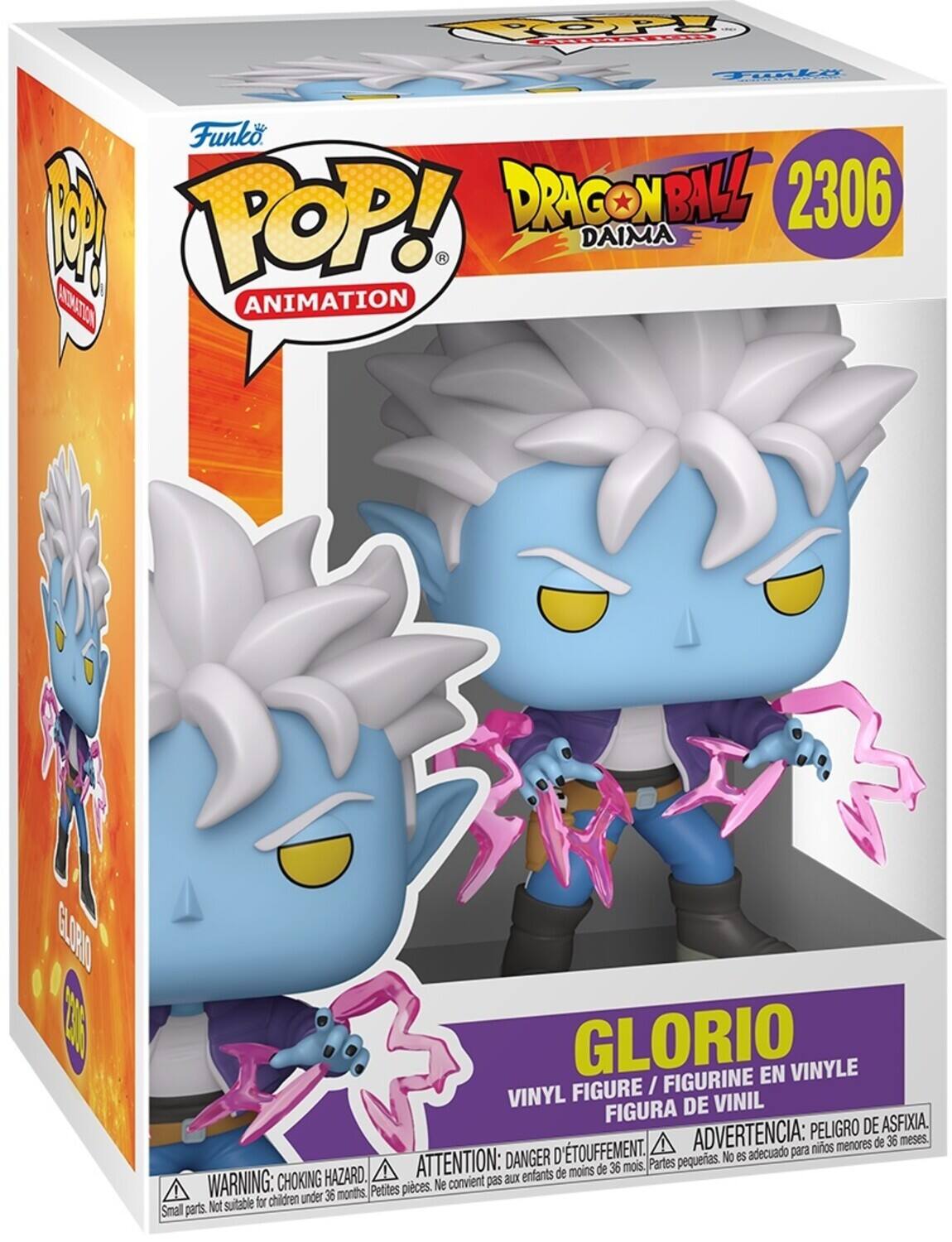 TOOPY FOAl Tals Funko 1 POP! DRAGOMBALL 2306 DAIMA U ANIMATION 0TE  GLORIO EN VINYLE FIGURE FIGURINE VINYL DE VINIL FIGURA ASFIXIA ADVERTENCIA: PELIGRO DE asfixia. menores de 36 meses. TOUFFEMENT. adecuado para niños ATTENTION: DANGER D'ETOUFFEMENT. No eS de moins de 36 mois. CHOKING HAZARD. convient pas aux enfants WARNING: under 36 months Pettes pices. Ne convient pas aux enfants Small parts
