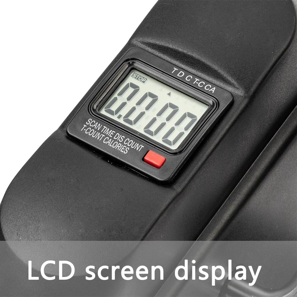 STOP TD D TDCTCCA T-C CA T-COUNT SCAN TIME CALORIES 0000 DIS COUNT LCD screen display