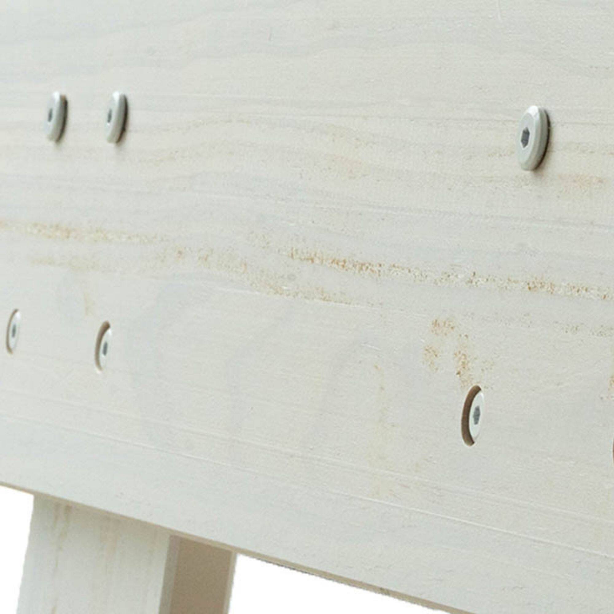Alt View 5. Plank+Beam - Farmhouse Queen Bed with Plank Headboard, White Wash - White Wash.