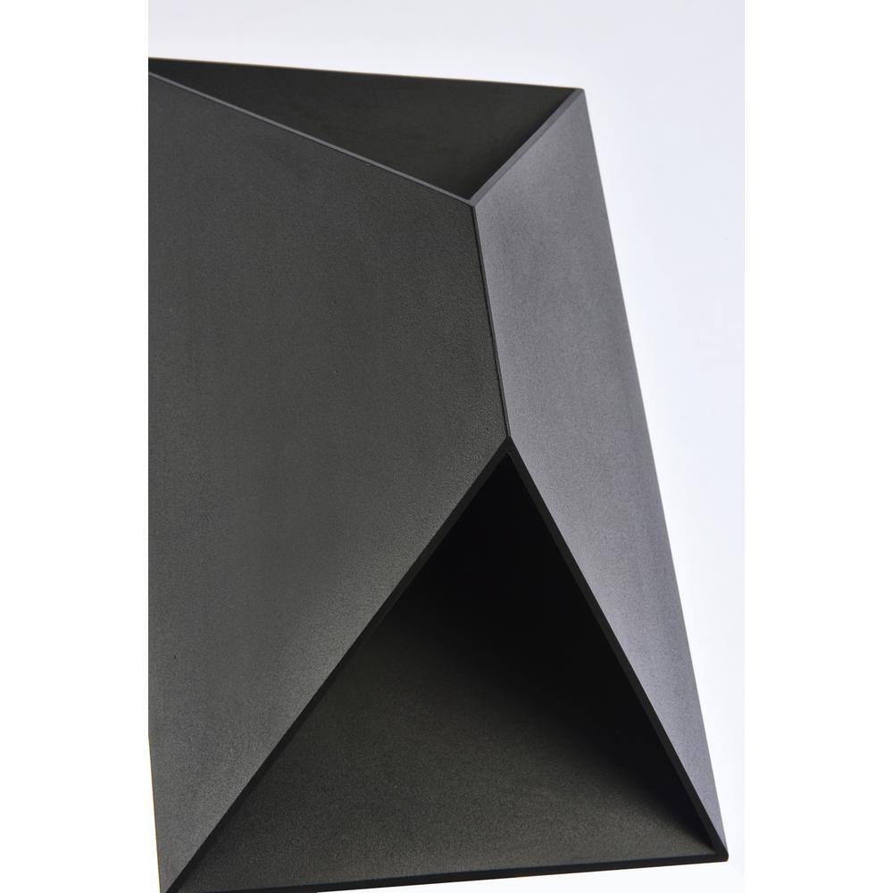 Alt View 1. Living District - Raine Integrated LED wall sconce in black - Black.