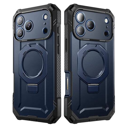 Left. SUPCASE - UB Grip Pro MagSafe Case for iPhone 17 Pro – Sleek Protection + HD Tempered Glass Screen Guard - Azure.