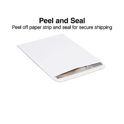 Peel and Seal  
Peel off paper strip and seal for secure shipping
