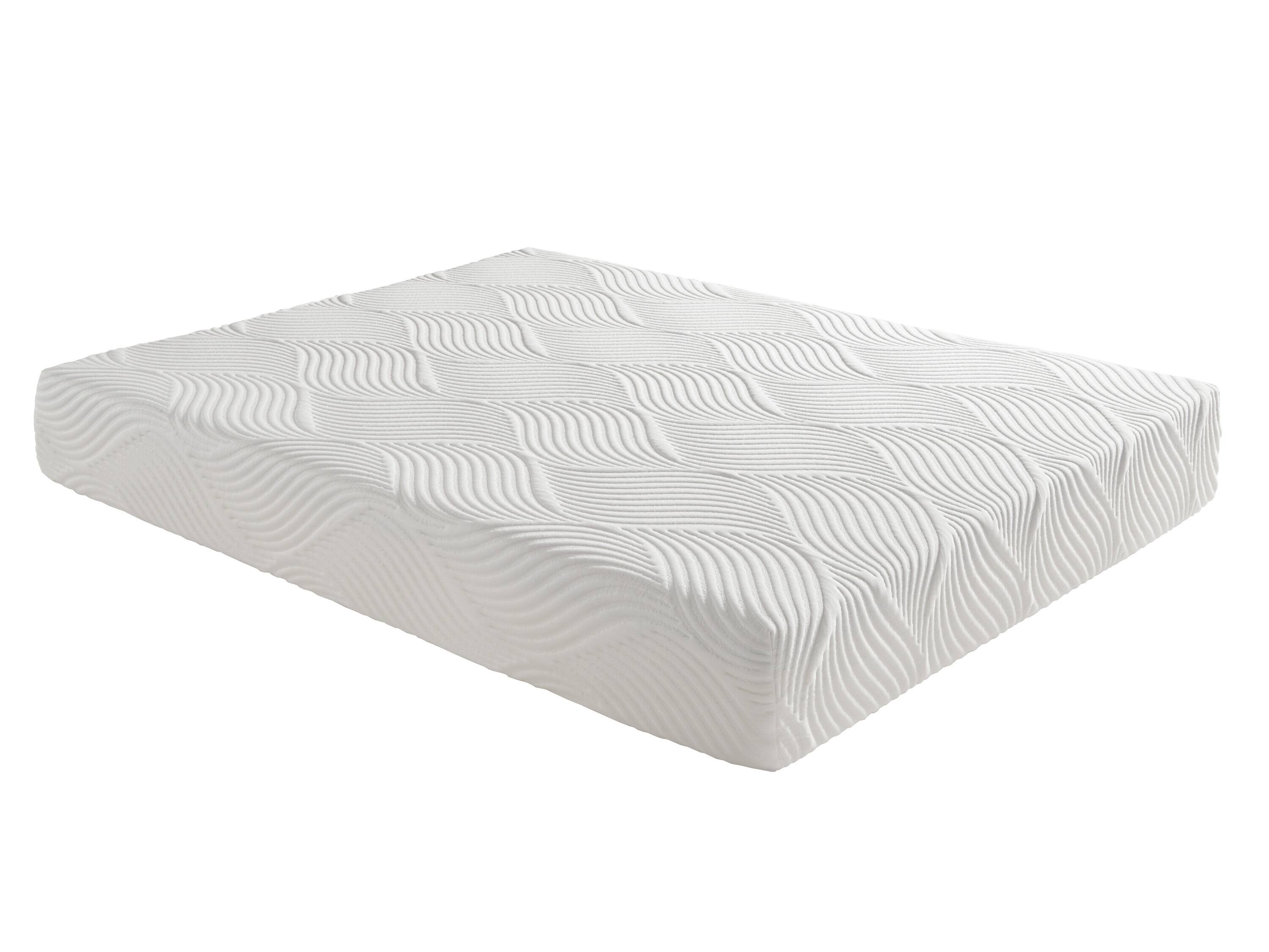 Front. TinyHomie - 10-inch Eastern King Size Bed Mattress Gel-Infused Memory Foam Mattress Firm White Mattress in a Box - White.
