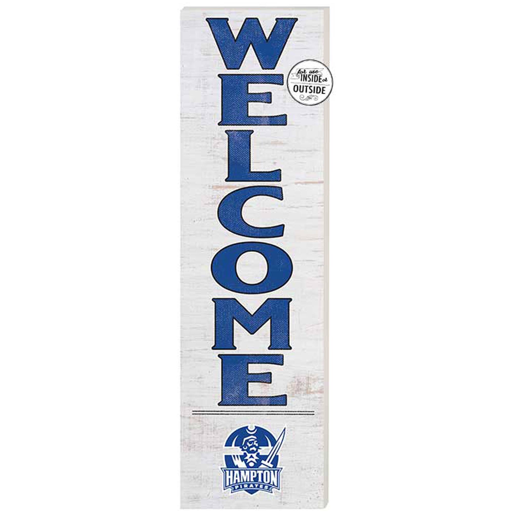 Jardine - Hampton Pirates 10'' x 35'' Indoor/Outdoor Welcome Sign - White