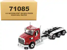 Diecast Masters - Western Star 49X SBFA Tridem Day Cab Heavy-Haul Truck Tractor Viper "Transport Series" 1/50 Diecast - Red