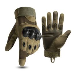 JupiterGear - Tactical Military Airsoft Gloves for Outdoor Sports, Paintball, and Motorcycling with Touchscreen Fingertip Capability - Green