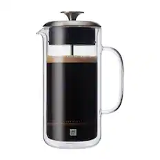 Front. ZWILLING - ZWILLING Sorrento Plus Double Wall French Press - Clear.
