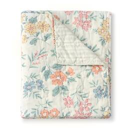 Greenland Home Fashions - Chloe 100% Cotton Soft Delicate Floral Pattern Accessory Throw 50" x 60" - Pastel