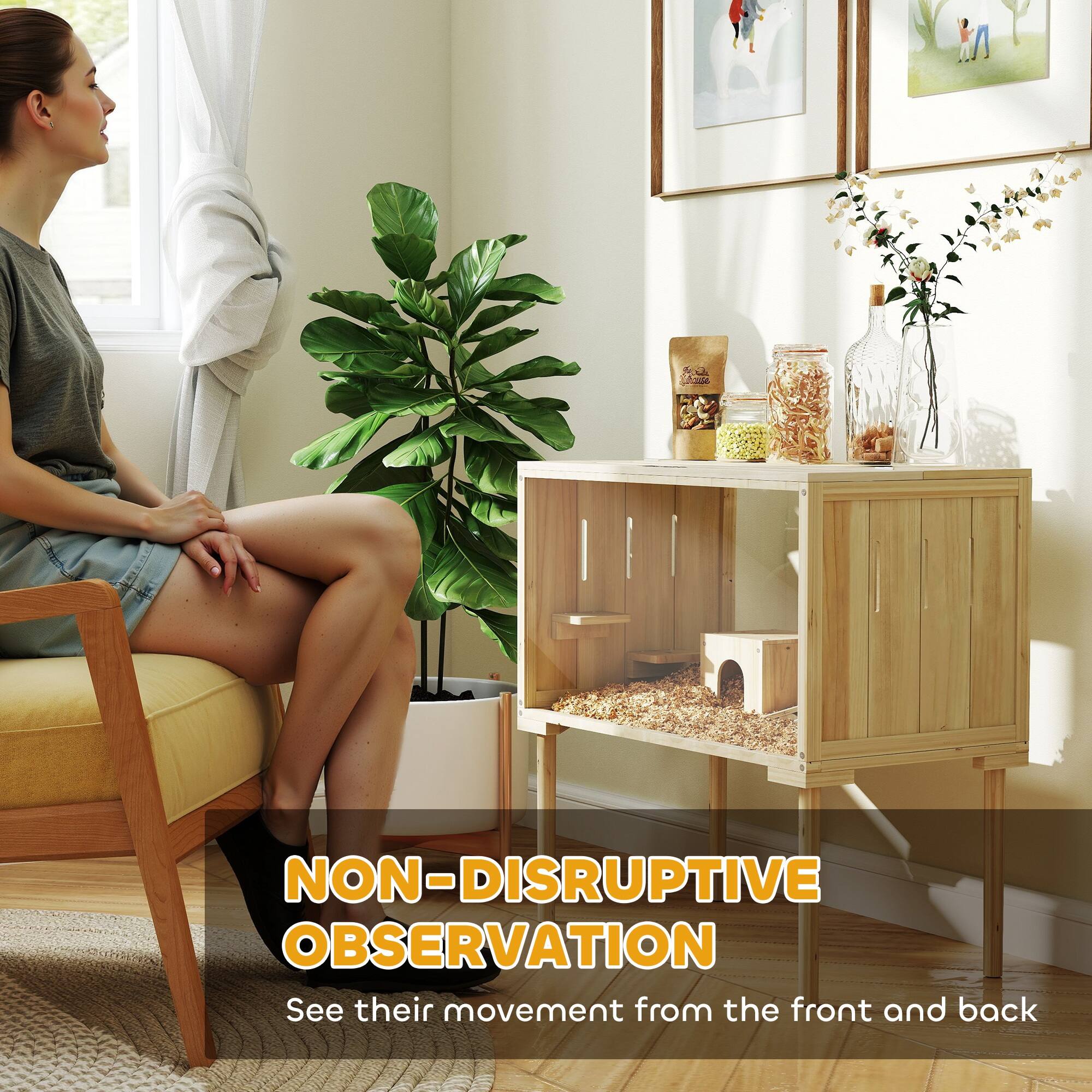 NON-DISRUPTIVE OBSERVATION  
See their movement from the front and back