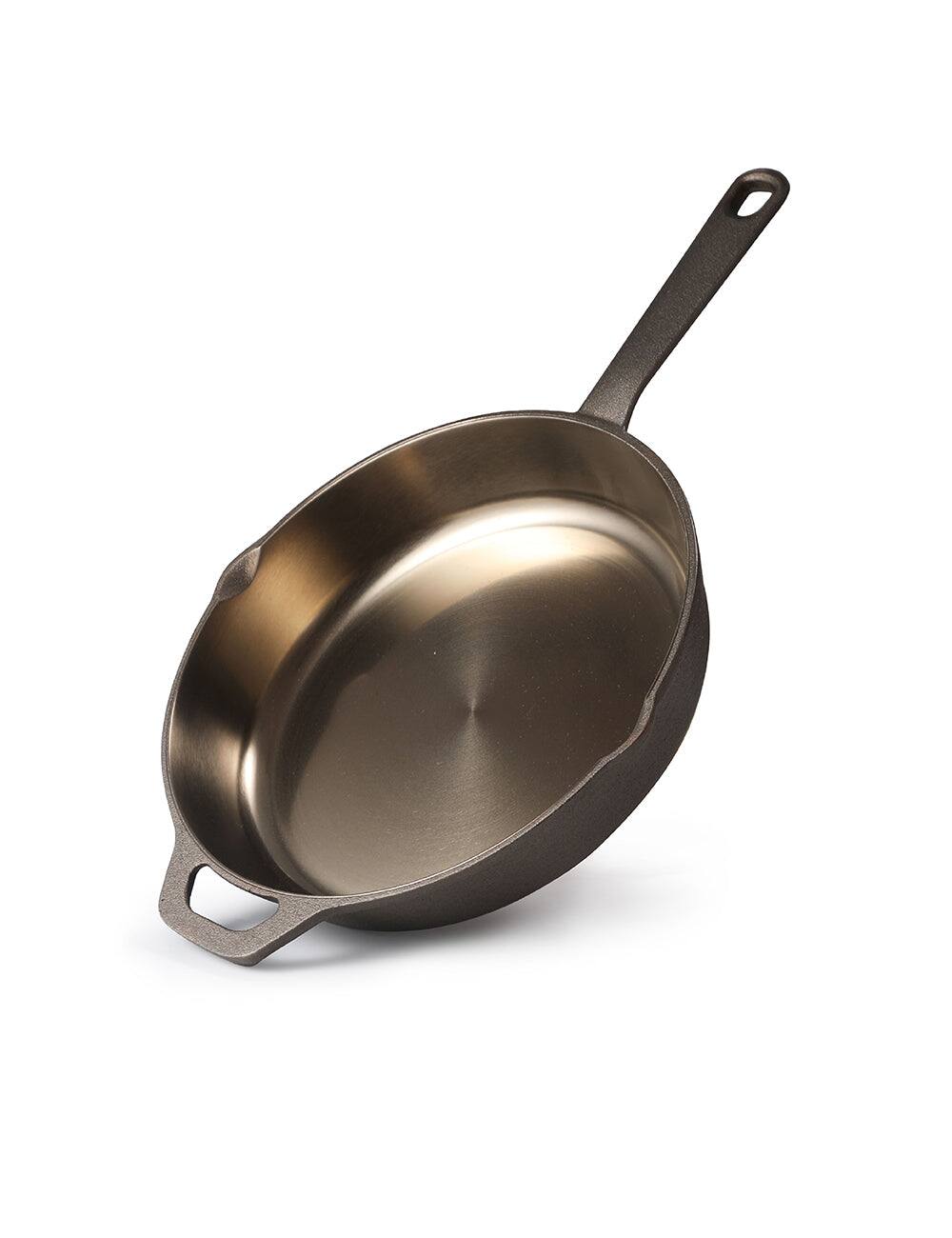 Front. Black+Decker - BLACK+DECKER 10.25" Cast Iron Skillet, Pre-Seasoned Frying Pan with Bronze Finish, BDK201BR, Bronze - Bronze.