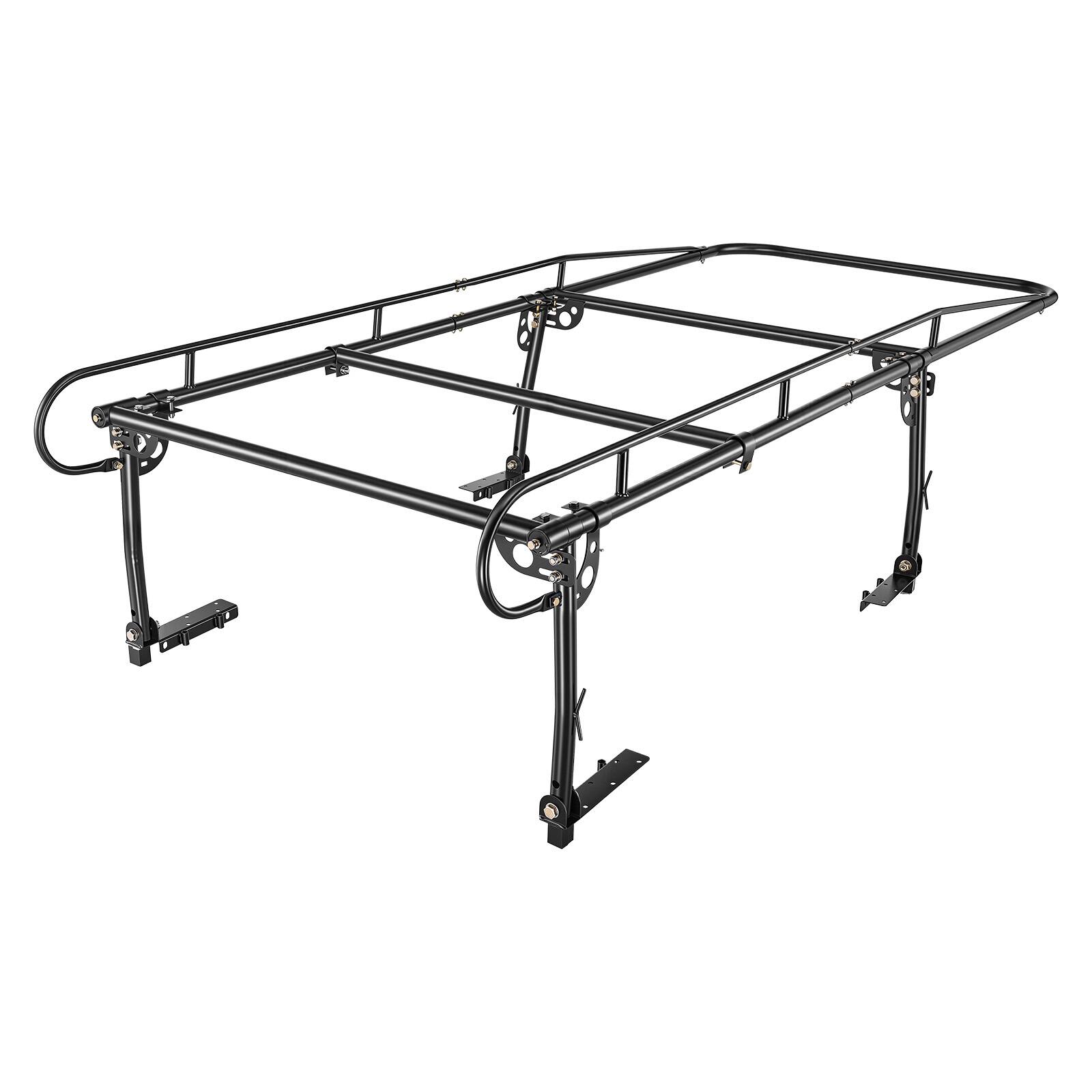Alt View 5. VEVOR - Truck Ladder Rack 800LBS Capacity Universal Over-Cab Trucks Bed Rack, 43.3"-63" Width Adjustable for Kayak Surfboard - Black.