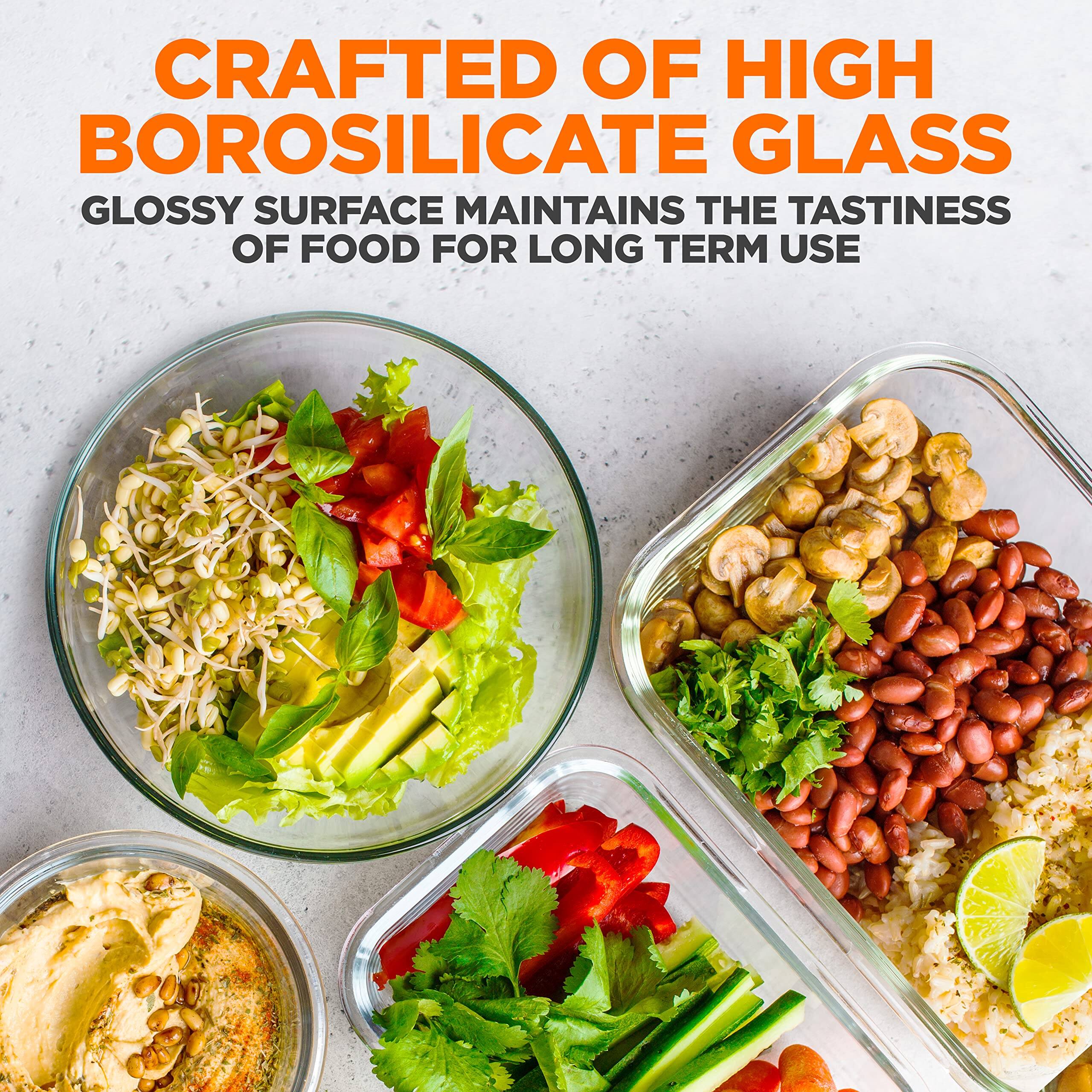 CRAFTED OF HIGH BOROSILICATE GLASS  
GLOSSY SURFACE MAINTAINS THE TASTINESS OF FOOD FOR LONG TERM USE