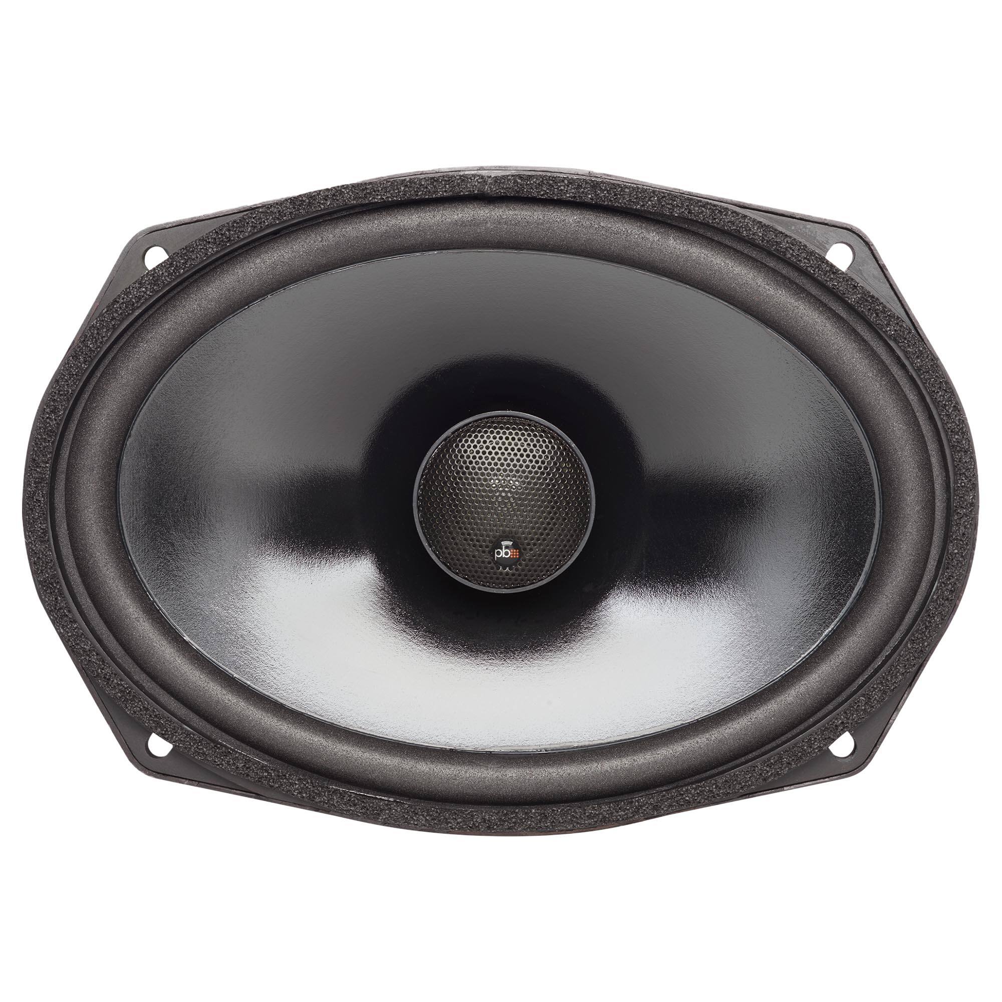 Alt View 1. Powerbass - PowerBass OE692T-CN2 - 6 x 9" 2-Ohm Thin Mount Direct Fit Speaker Upgrade, Pair - Compatible with Select Chrysler N... - Black/Gray.