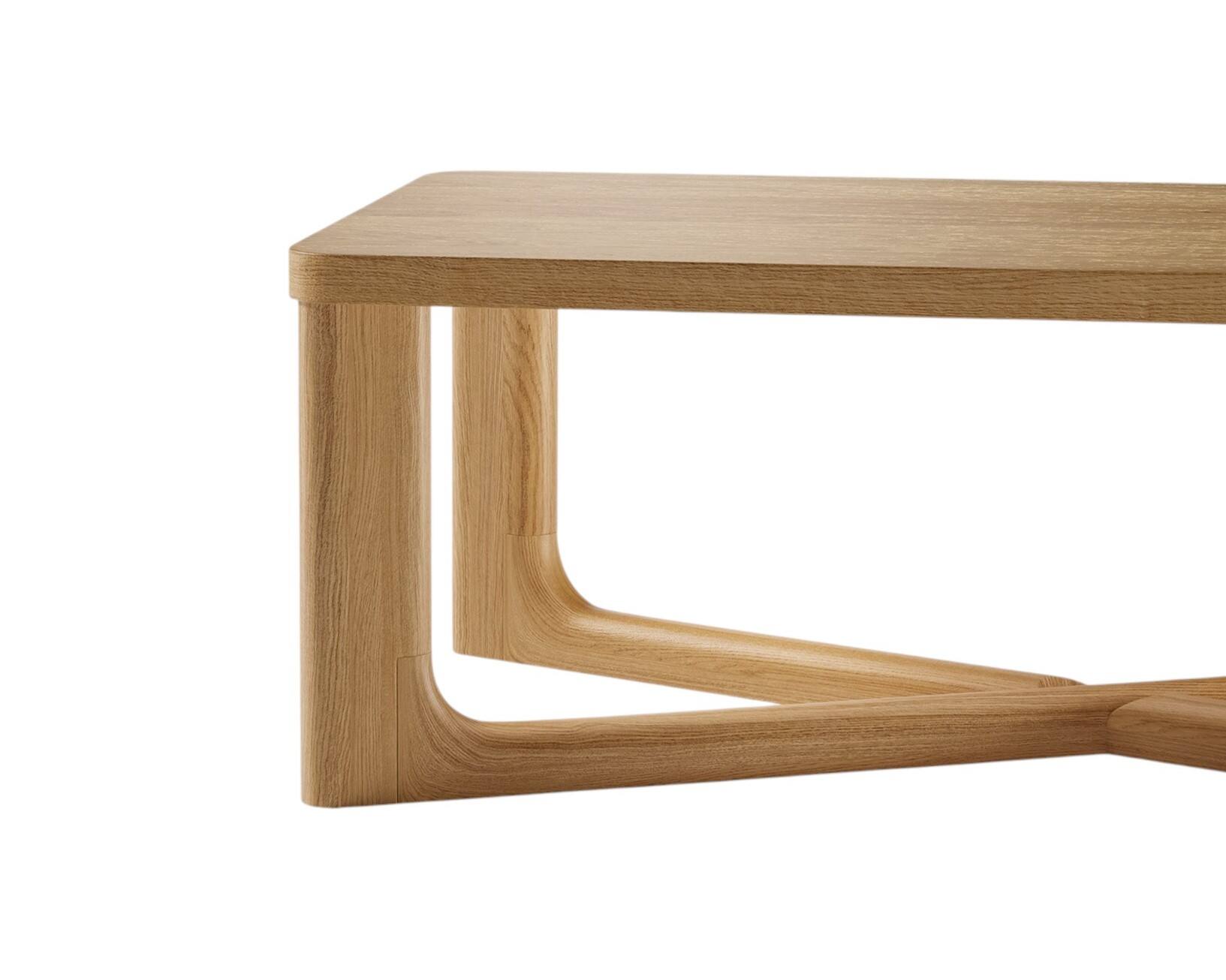 Left. Hivvago - Hivvago 50 Inch Solid Wood Cross Legs Coffee Table - Natural.