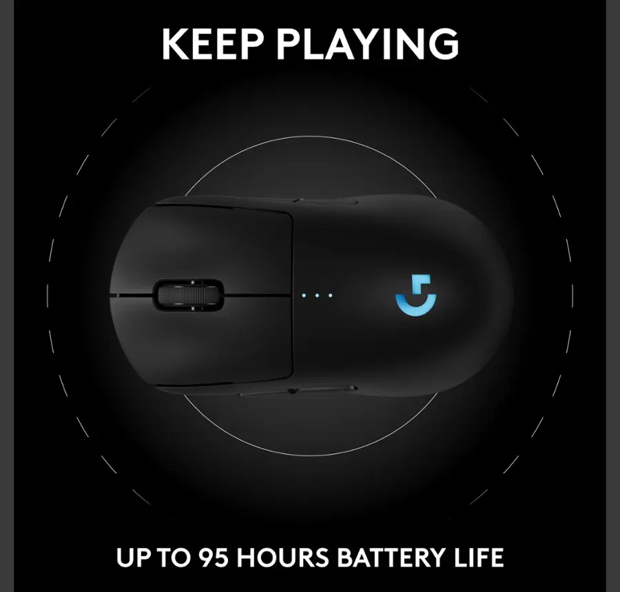 Keep playing ... Up to 95 hours battery life.