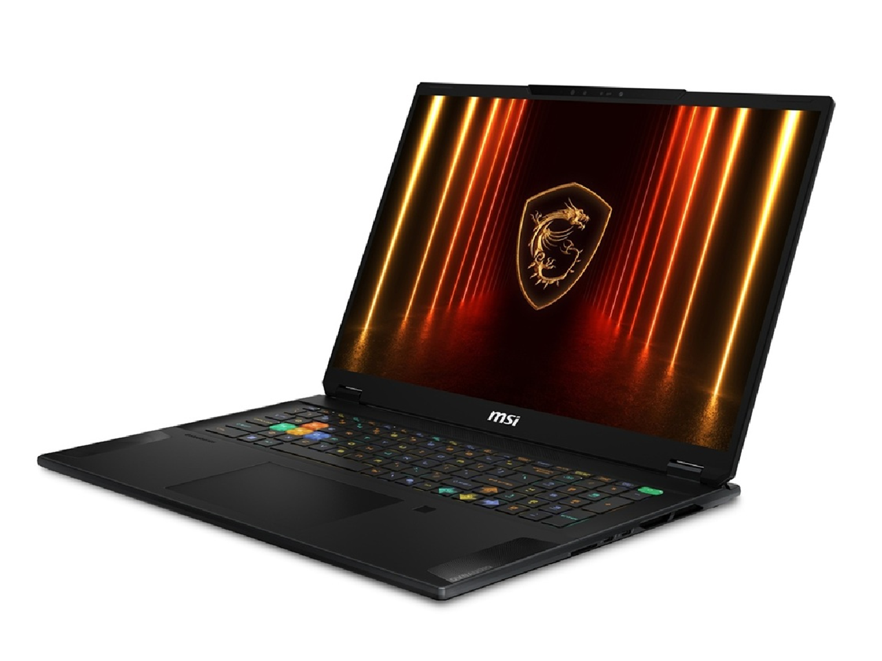 Alt View 3. MSI - MSI Stealth 18 HX AI 18” QHD+ 240Hz Gaming Laptop - Intel Core Ultra 9 275HX 2023 - RTX 5080 - 32GB RAM - 2TB Storage - Midnight Black.