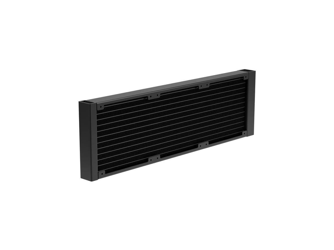 Alt View 6. GAMDIAS - GAMDIAS CHIONE P5-360 AIO CPU Cooler w/LCD, Rotatable Pump, Hidden Cable Fans, PWM & ARGB Sync, LGA 1851/AM5, Black - Black.