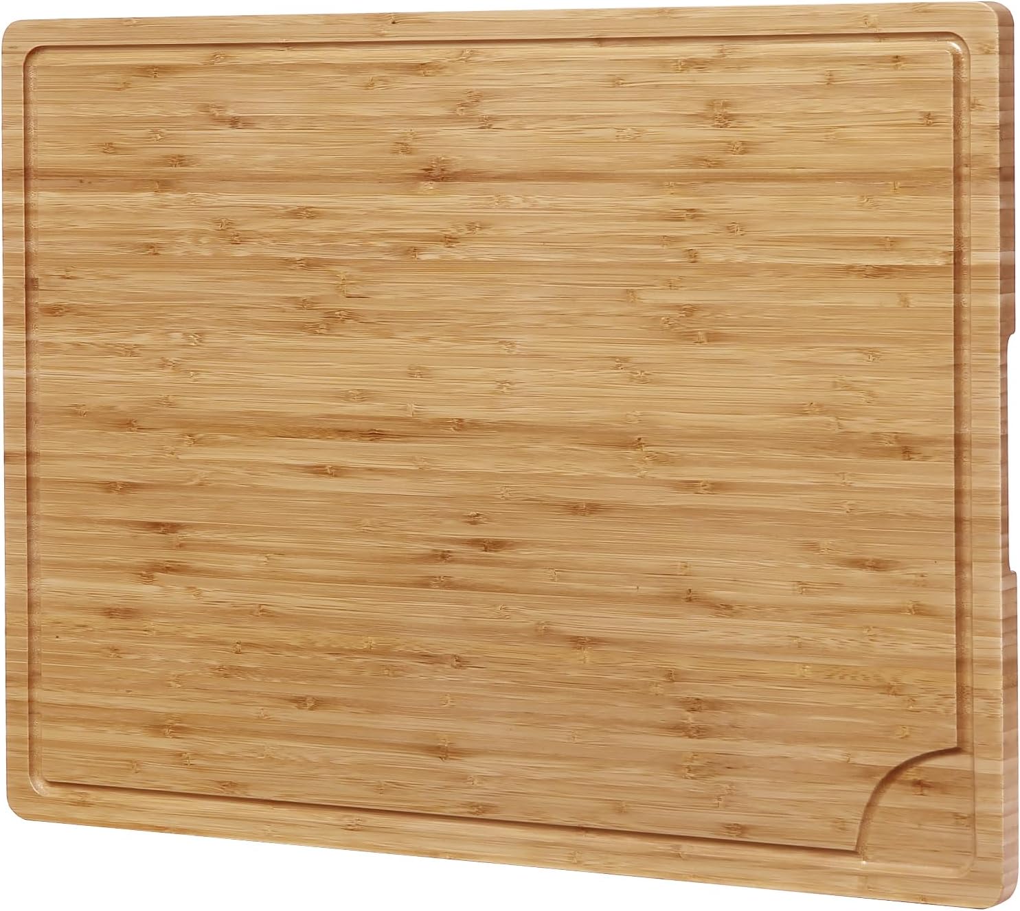 Front. GARVEE - 24 x 18 Stove Top Butcher Block, Extra Large Bamboo Cutting Boards for Kitchen, Wooden Carving Board with Juice Grooves.