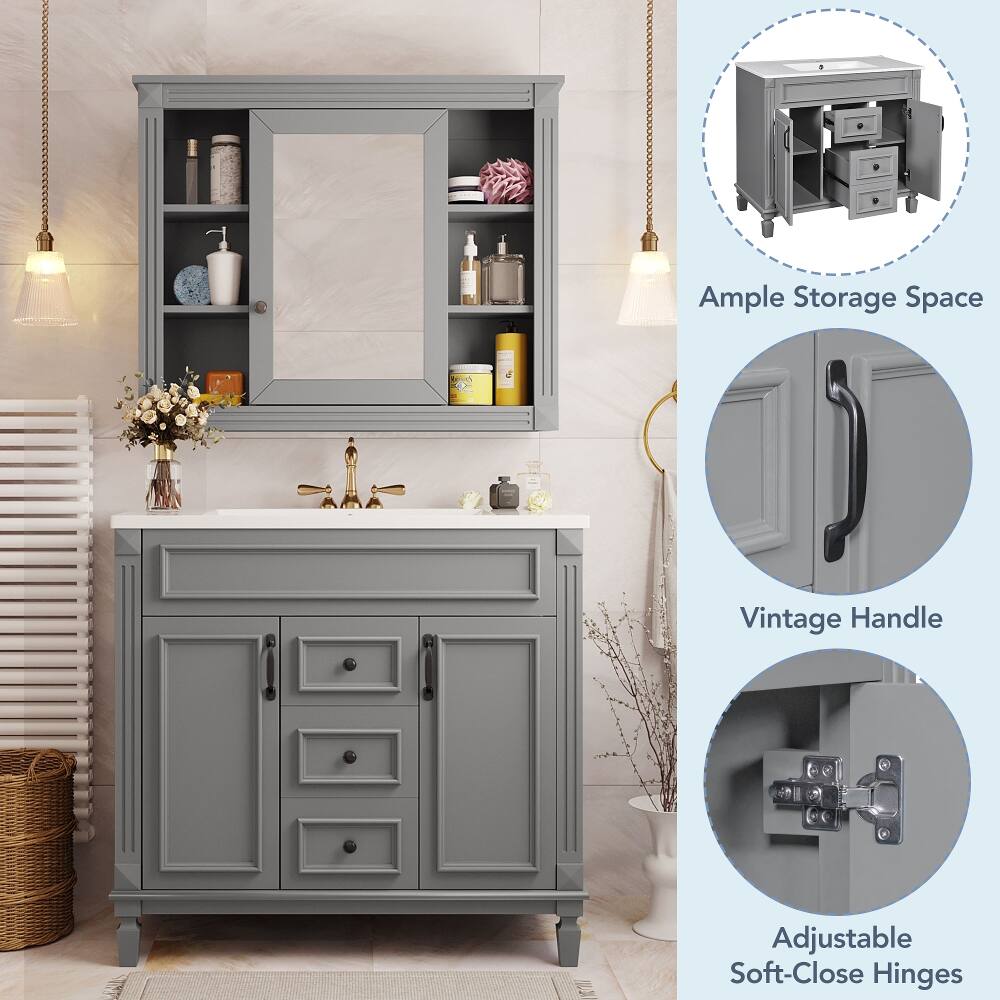 Ample Storage Space

Vintage Handle

Adjustable Soft-Close Hinges