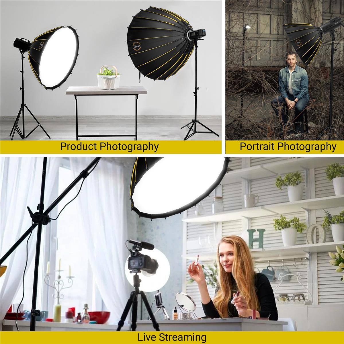 Product Photography  
Portrait Photography  
Live Streaming