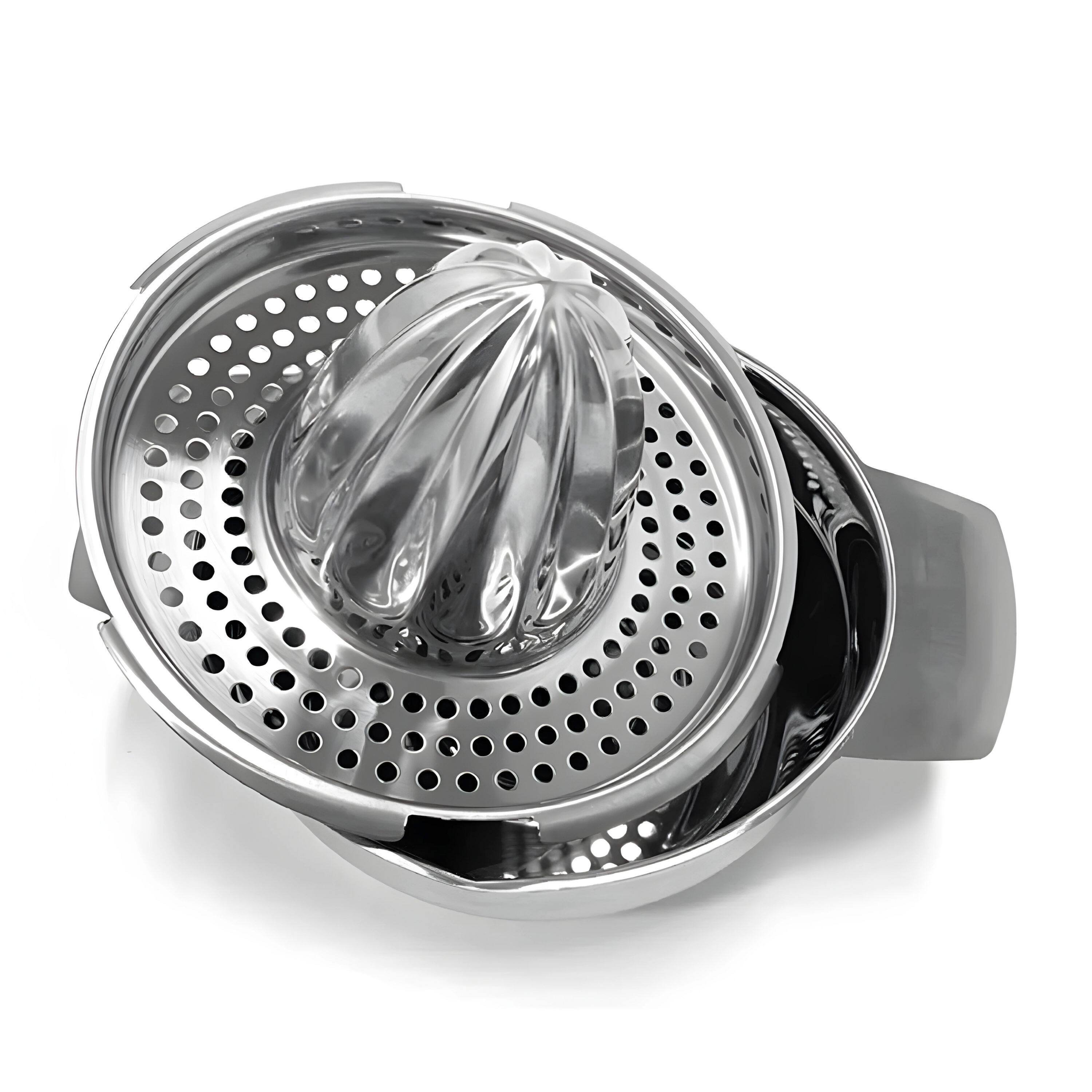 Left. Kitcheniva - Stainless Steel Manual Citrus Juicer Squeezer - Silver.