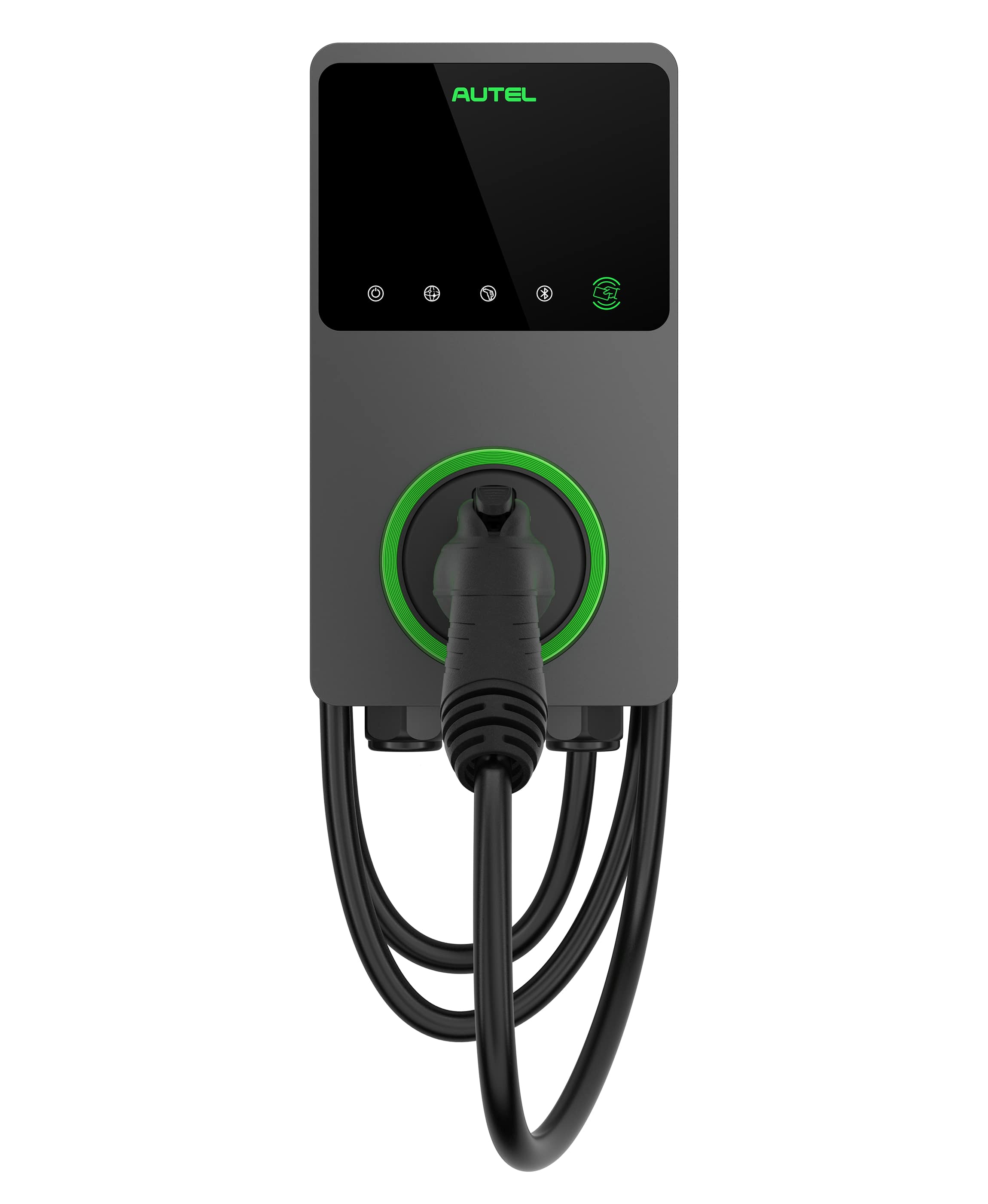 Front. Autel - MaxiCharger J1722 Level 2 Hardwired Electric Vehicle (EV) Smart Charger - up to 50A - 25' - Dark Gray.
