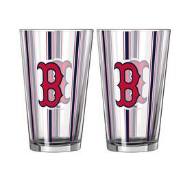 Logo Brands - Two-Piece 16oz. Striped Pint Glass Set - Multicolor