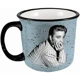 Spoontiques - Elvis Presley Ceramic Camper Mug 14 ounce - Gray
