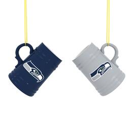 Evergreen Enterprises - Seattle Seahawks Two-Pack 3" Mini Stein Ornament Set - Multicolor