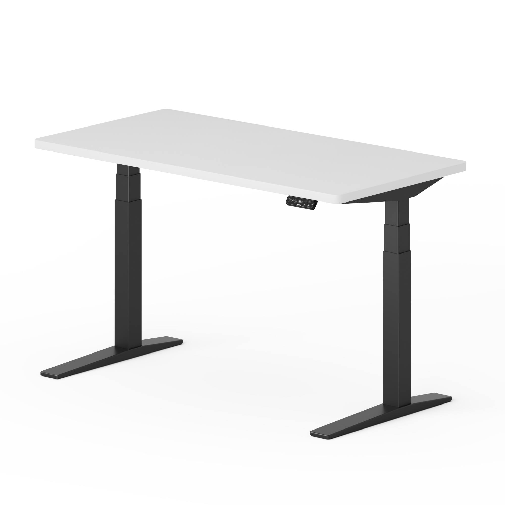 Angle. FlexiSpot - FlexiSpot E7Pro 55''W Electric Adjustable Standing Desk Chipboard, White/Black - White.