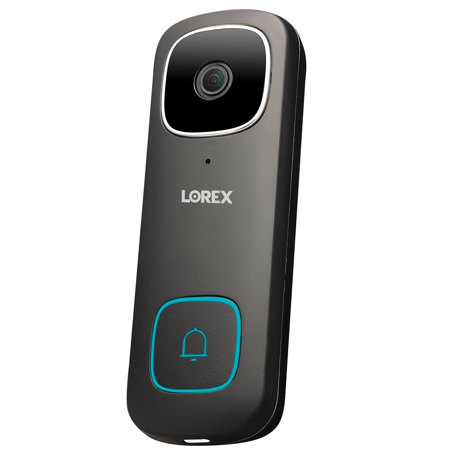 Alt View 8. Lorex - 2K QHD Wired Smart Video Doorbell with Person Detection - Black.
