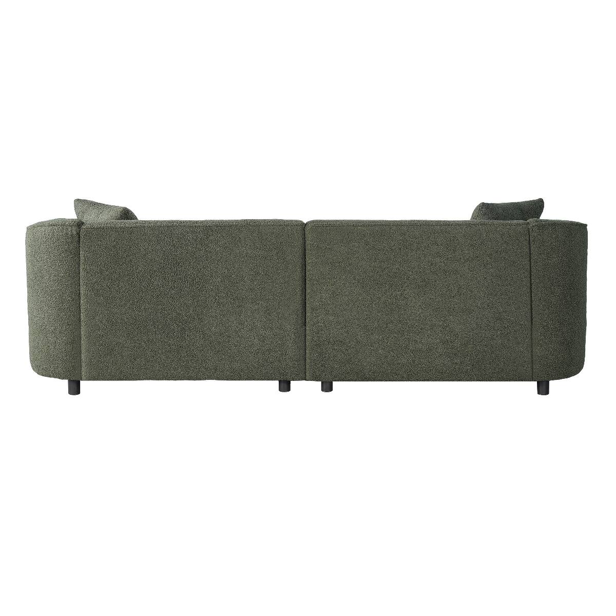 Alt View 2. Ropilly - Ropilly 87 inch curved sofa, streamlined contemporary sofa, green 3 seat living room couch - Green.