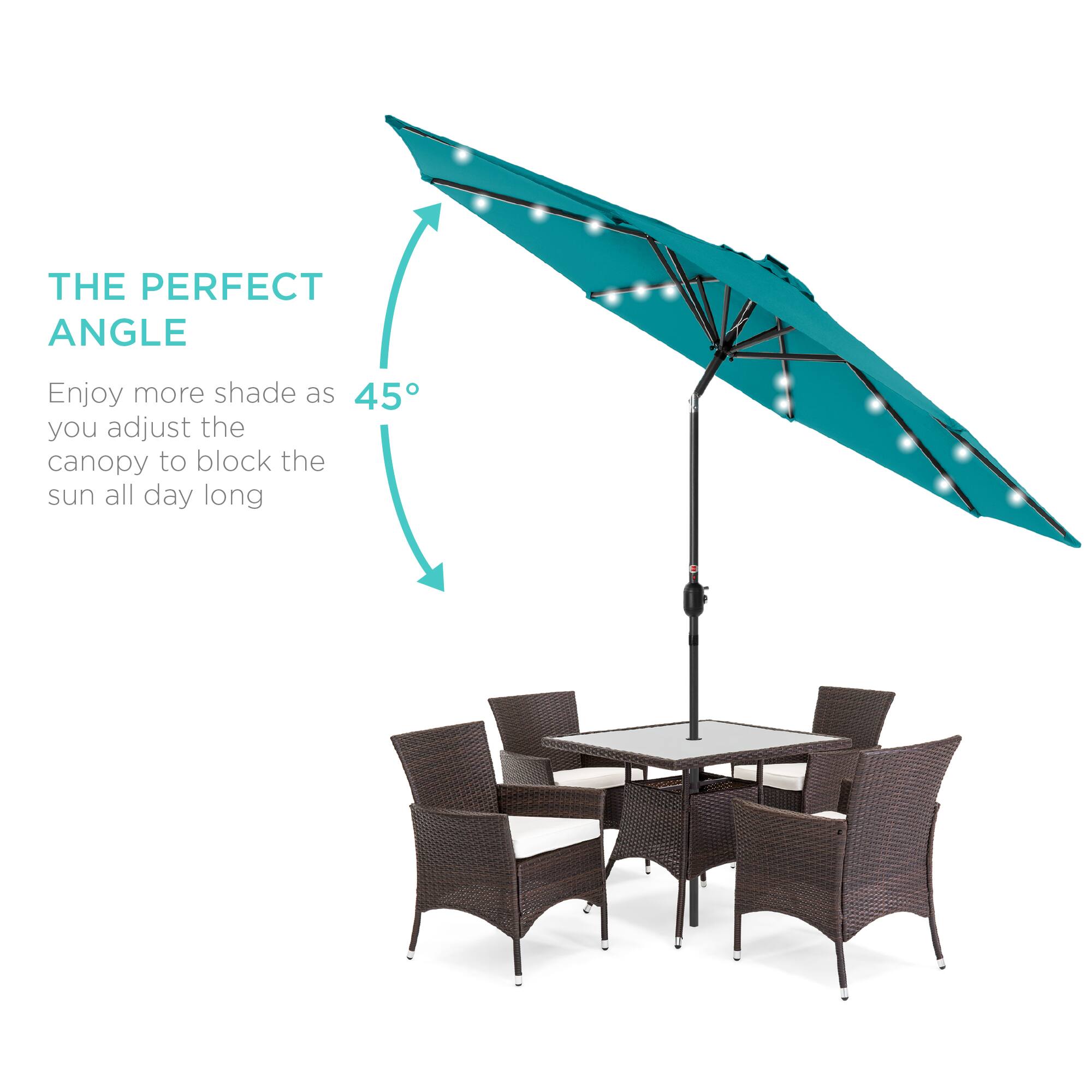 The perfect angle. Enjoy more shade as you adjust the canopy to block the sun all day long.