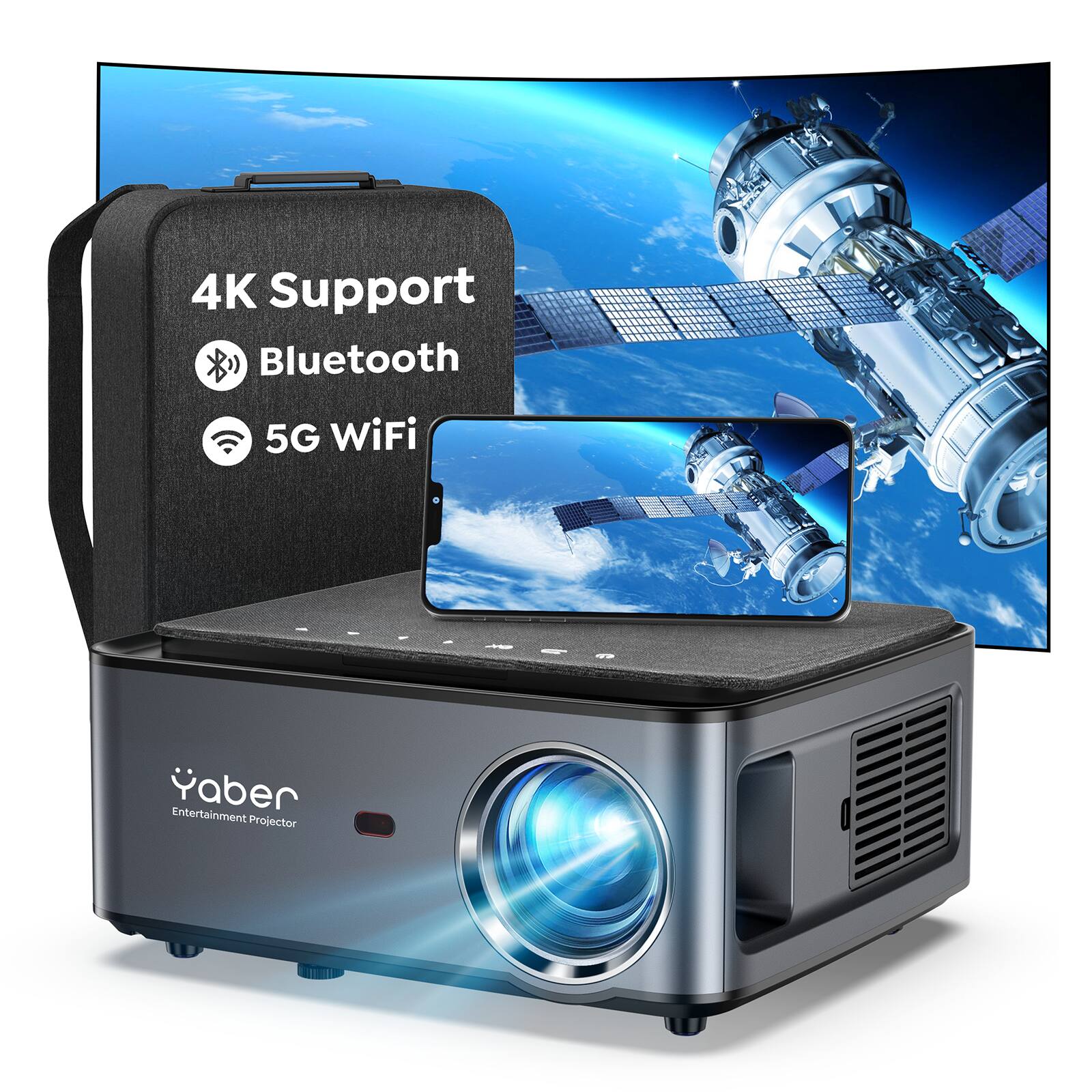 4K Support Bluetooth 5G WiFi aber Entertainment Projector
