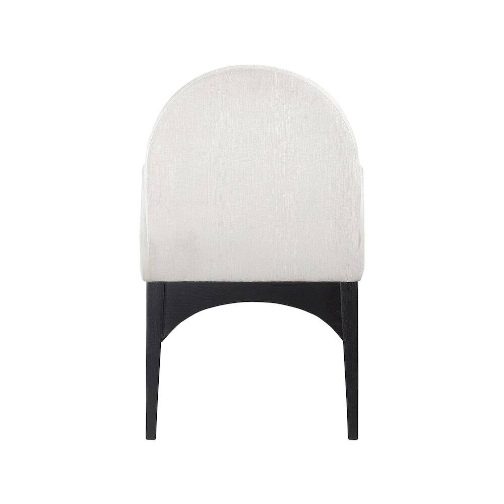 Alt View 1. Meridian Furniture - Waldorf Cream Chenille Fabric Dining Chair - Beige.