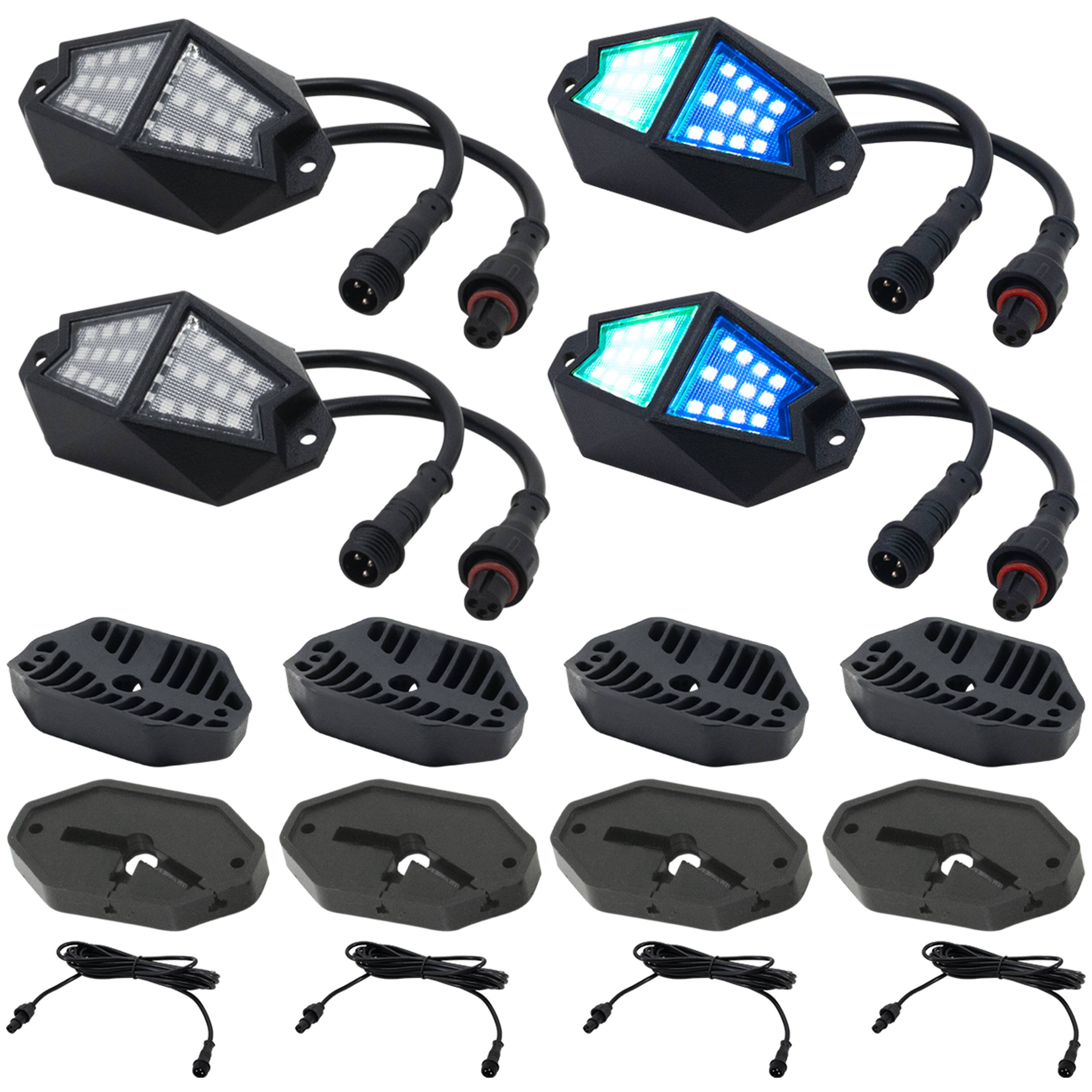 Stinger - enLIGHT10 4-Way Rock Light Expansion Kit - Multi
