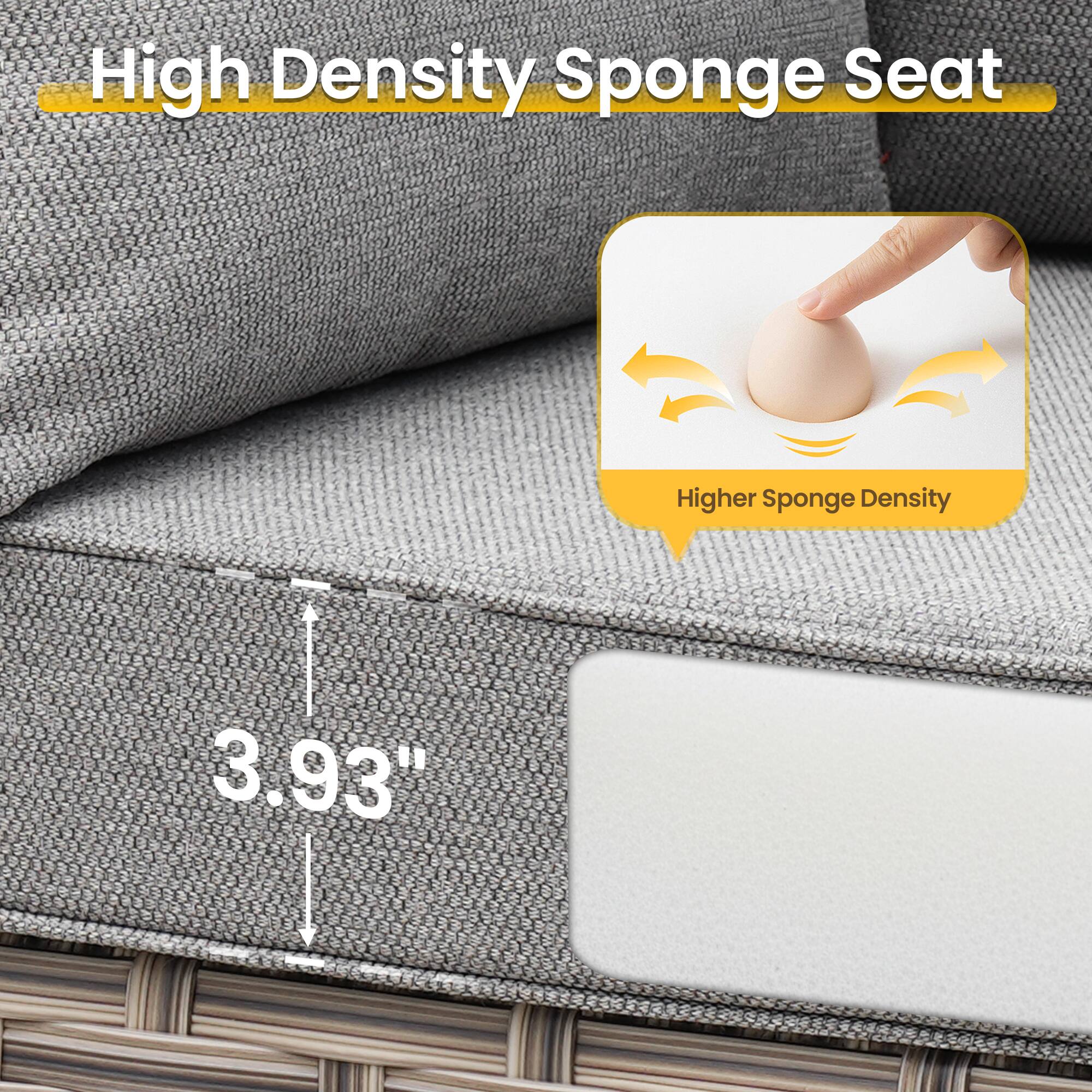 High Density Sponge Seat  
Higher Sponge Density  
3.93"