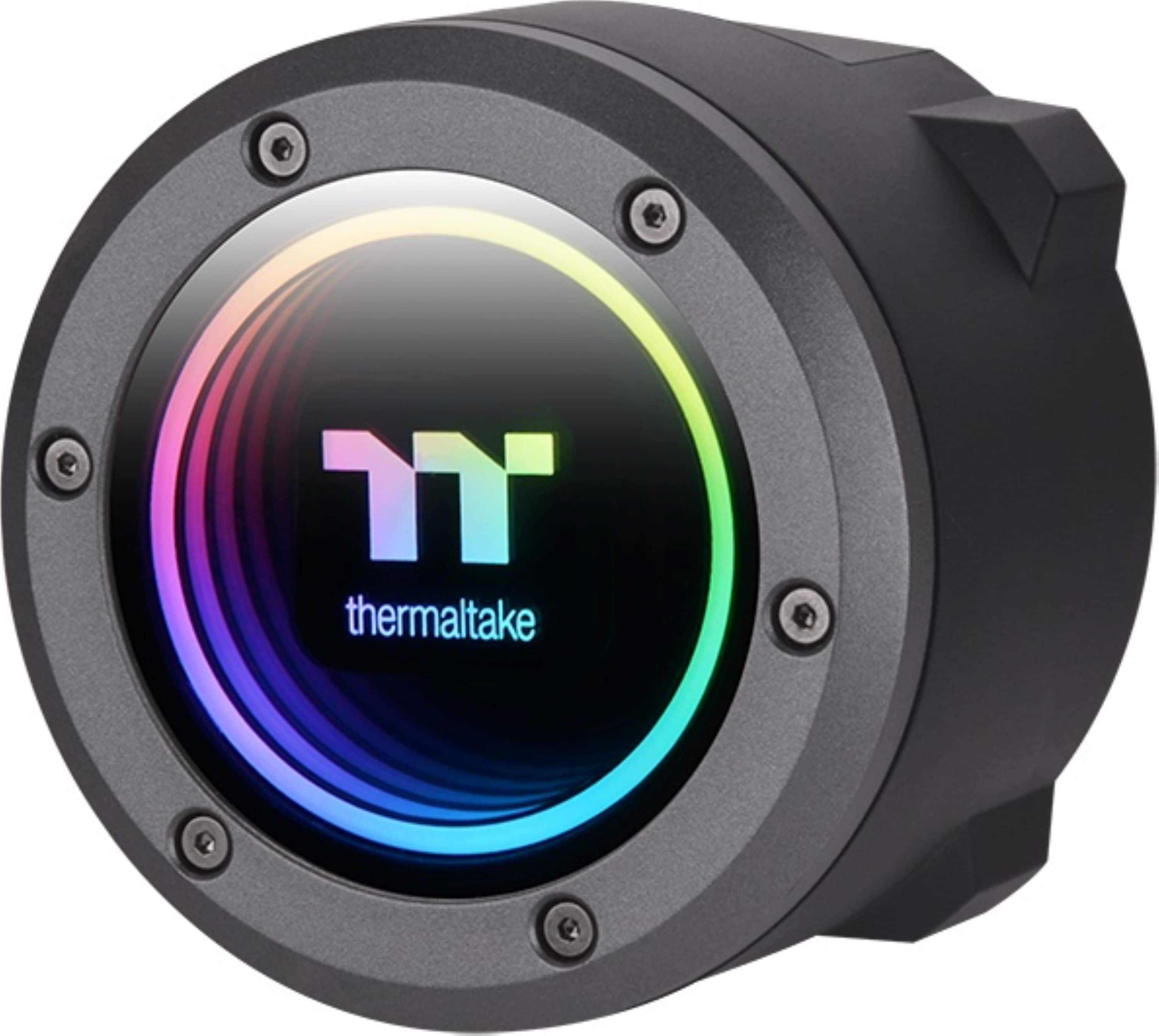 Alt View 14. Thermaltake - TH360 V2 ARGB Sync 360mm AIO Liquid Cooler (3x 120mm ARGB PWM Fans) with Mirror Rotating Cap Design - Black.