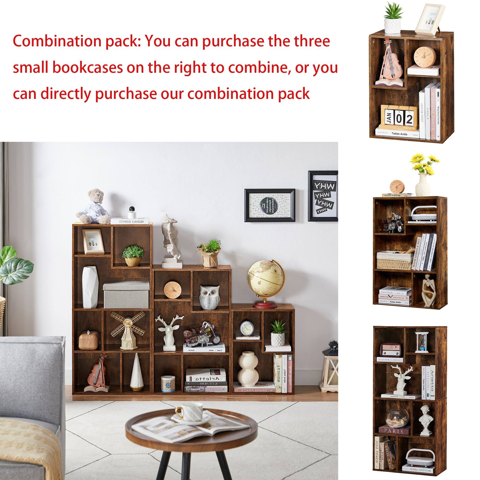 Combination pack: You can purchase the three small bookcases on the right to combine, or you can directly purchase our combination pack.
