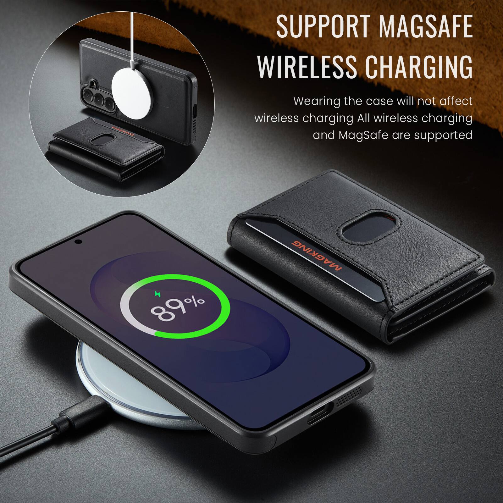 SUPPORT MAGSAFE WIRELESS CHARGING

Wearing the case will not affect wireless charging. All wireless charging and MagSafe are supported

89%