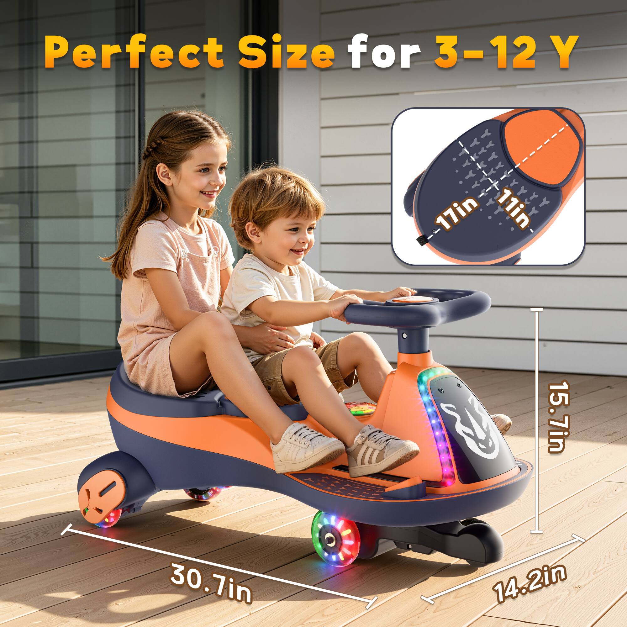 Perfect Size for 3-12 Y

11in
30.7in
15.7in
14.2in