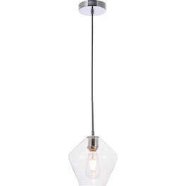 Living District - Gene 1 light pendant - Chrome And Clear Glass