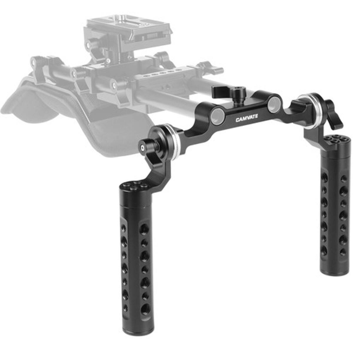 Alt View 3. CAMVATE - CAMVATE Aluminum Handgrip Kit with 15mm Rosette Railblock.