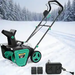 GARVEE - Electric Snow Blower Cordless, 180° Rotating, 23FT Throwing Distance