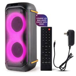 Pyle - Compact Bluetooth PA Party Speaker System – - Black