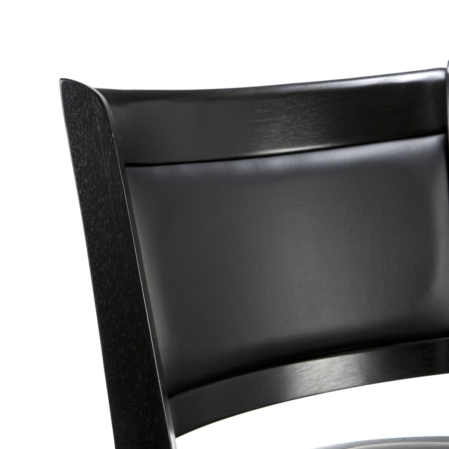 Left. Hivvago - Black 29-inch Swivel Seat Barstool with Faux Leather Cushion Seat - Black.