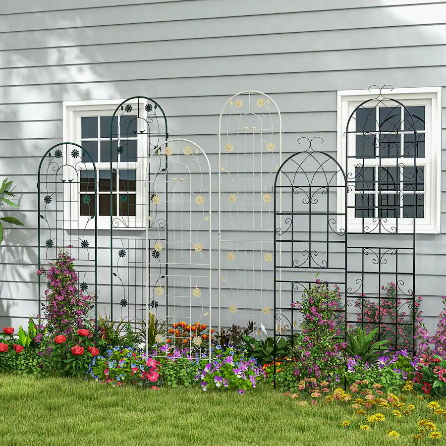 Lattice Performance Gymax 2 Pack Rustproof Metal Garden Trellis 87'' x 20'' Wire Lattice ...