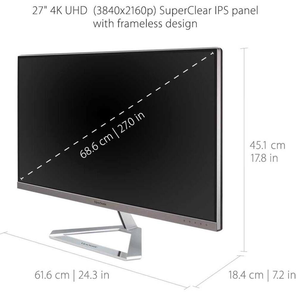 Alt View 17. ViewSonic - 27 LCD 4K UHD Monitor (DisplayPort HDMI) - Silver.