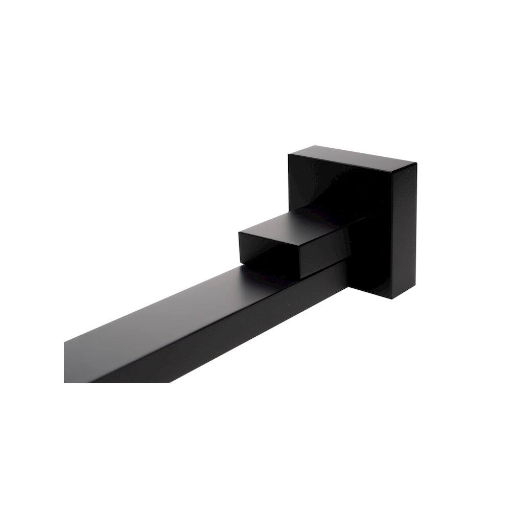 Left. Alfi - Black Matte Square Foldable Tub Spout - Black.